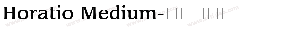 Horatio Medium字体转换